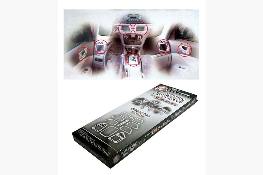 Hyundai Sonata NF 2004-2009 гг. Хром комплект для салона Image