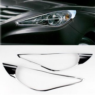 Накладки на фары (2 шт., Пластик) Hyundai Sonata YF 2010-2014 гг.