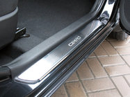 Kia Ceed 2007-2012 гг. Накладки на Пороги Nataniko (4 шт., Нержавейка) фото 1