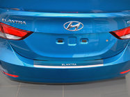 Hyundai Elantra (MD/UD) 2011-2015 гг. Накладка на задний бампер с отбортовкой Nataniko (2014-2015, нержавейка) фото 1