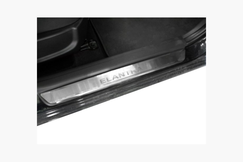 Hyundai Elantra (HD) 2006-2011 гг. Накладки на Пороги Nataniko (4 шт., Нержавейка) Image