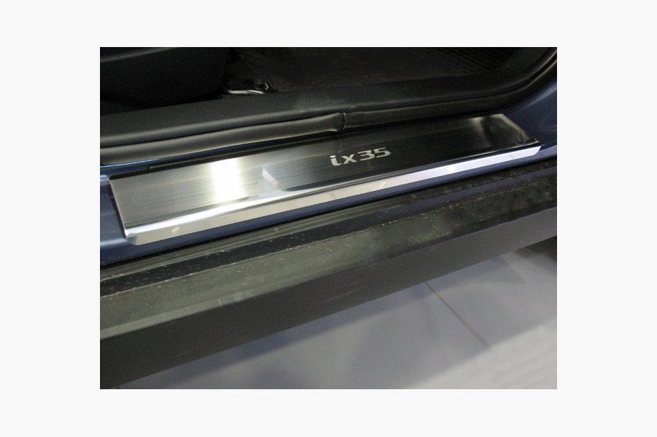 Hyundai IX-20 2010-2019 гг. Накладки на пороги Natanika Premium (4 шт, нержавейка) Image