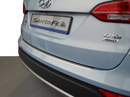 Hyundai Santa Fe 3 2012-2018 гг. Накладка на задний бампер с загибом Nataniko (нержавейка) фото 1