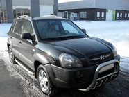 Hyundai Tucson JM 2004- гг. Боковые Подножки Fullmond (2 шт, алюминий) фото 1