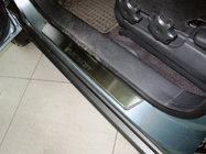 Hyundai Tucson JM 2004- гг. Накладки на пороги Nataniko (4 шт., нержавейка) фото 1