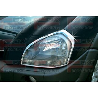 Накладки на фары (2 шт., Пластик) Hyundai Tucson JM 2004- гг.