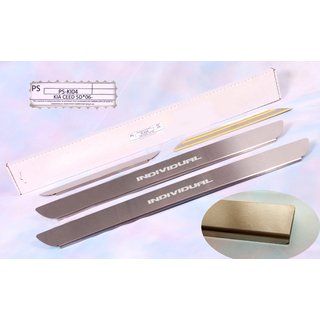 Накладки на пороги Natanika Standard (4 шт, нержавейка) Kia Carens 1999-2012 гг.