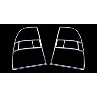 Хромированные накладки на задние фонари (2 шт., пластик) Kia Sportage 2004-2010 гг.