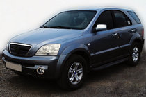 Kia Sorento I BL 2002-2009 гг. Окантовки противотуманных фар нержавейка (2 шт) фото 1
