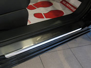 Kia Carens 1999-2012 гг. Накладки на пороги Natanika Premium (4 шт, нержавейка) фото 1