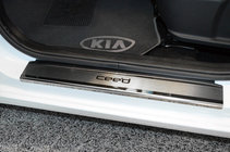 Kia Ceed 2012-2018 гг. Накладки на Пороги Nataniko (4 шт., Нержавейка) фото 1