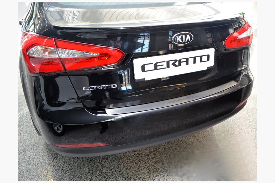 Kia Cerato 3 2013-2018 гг. Накладка на задний бампер Natanika (нержавейка) Image