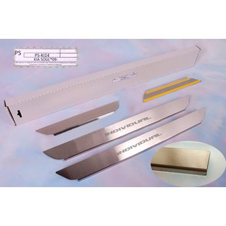 Накладки на пороги Natanika Standard (4 шт, нержавейка) Kia Soul I 2008-2013 гг.