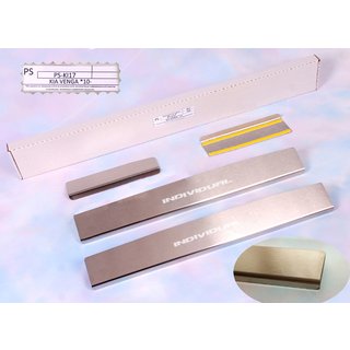 Накладки на пороги Natanika Standard (4 шт, нержавейка) Kia Venga 2010-2019 гг.