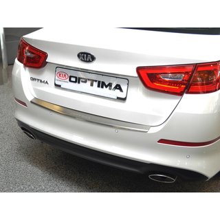 Накладка на задний бампер с отбортовкой Nataniko (2014-2016, нержавейка) Kia Optima 2010-2016 гг.