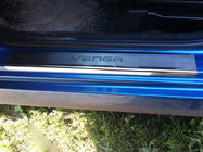 Kia Venga 2010-2019 гг. Накладки на пороги Natanika Premium (4 шт, нержавейка) фото 1