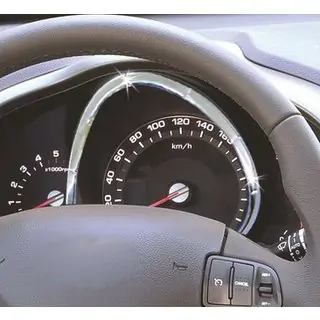 Окантовка спидометра (нержавейка) Kia Rio 2012-2017 гг. фото 2