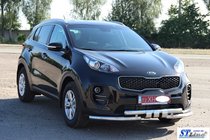 Kia Sportage 2015-2021 гг. Передняя защита ST009-15 (нержавейка) фото 3