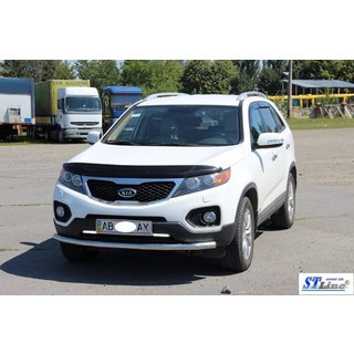Передняя защита ST008 (2010-2013, Нержавейка) Kia Sorento II XM 2009-2014 гг. фото 2