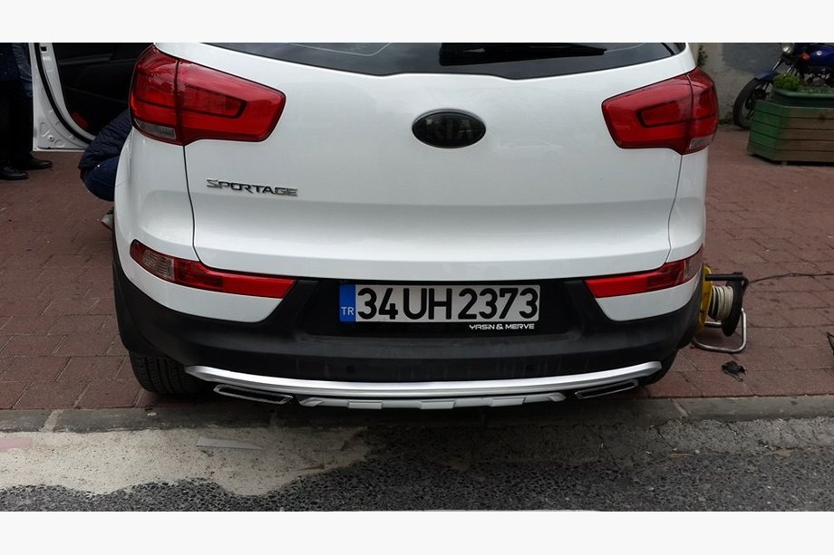 Kia Sportage 2010-2015 гг. Задняя накладка Niken V1 (пластик) Фото 2