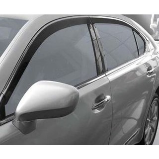 Lexus LS Ветровики с хромом Long (HIC, 2 шт)