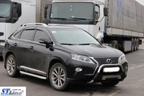 Lexus RX 2009-2015 гг. Боковые Подножки RedLine Black (2 шт, Алюминий) фото 6
