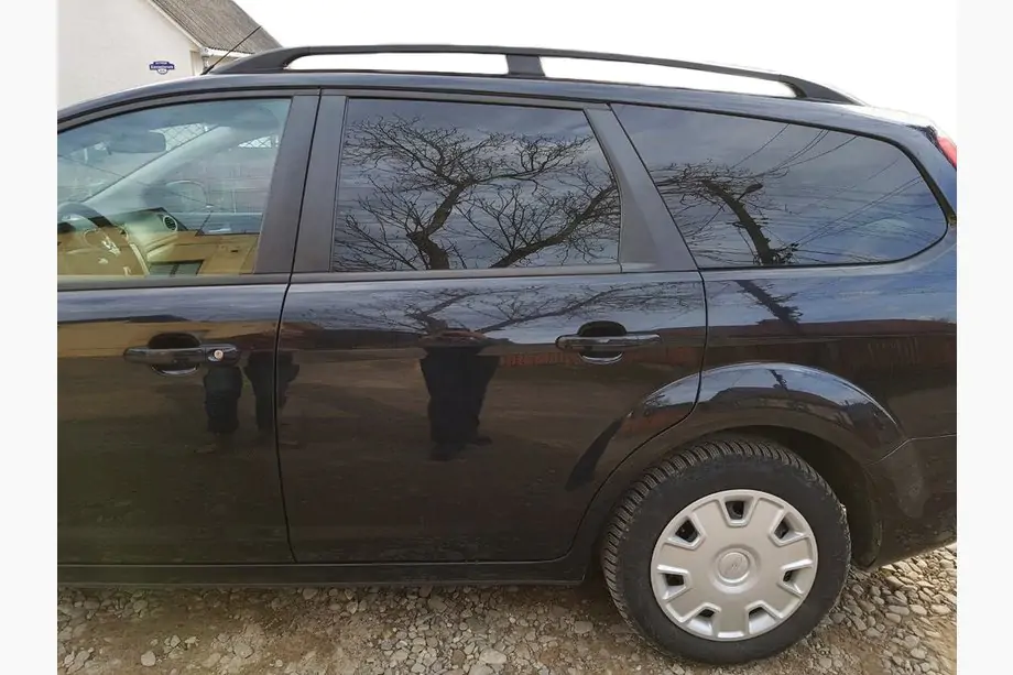 Ford Focus II 2008-2011 гг. Алюминиевые Рейлинги (Caravan, Черные) Image