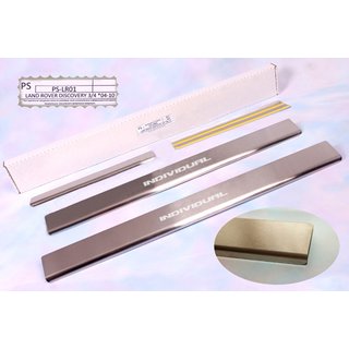 Накладки на пороги Natanika Standard (4 шт, нержавейка) Land Rover Discovery III 2004-2009 гг.