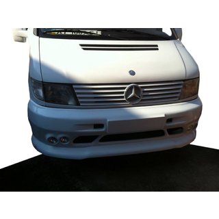 Накладка на передний бампер под 4 противотуманные фары (грунт под покраску) Mercedes Vito W638 1996-2003 гг.