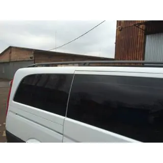 Черные рейлинги CAN Оригинальный дизайн (металлические ножки) Mercedes Viano 2004-2014 гг. фото 3