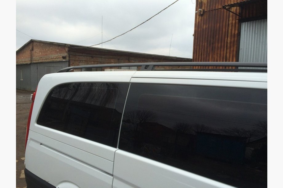 Mercedes Vito W639 2004-2014 гг. Черные рейлинги CAN Оригинальный дизайн (металлические ножки) Фото 3