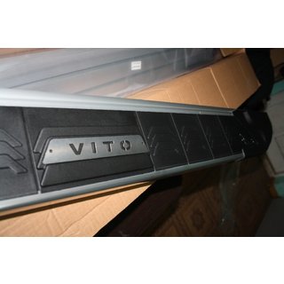 Боковые Подножки RedLine Black (2 шт., Алюминий) Mercedes Vito W638 1996-2003 гг. фото 4