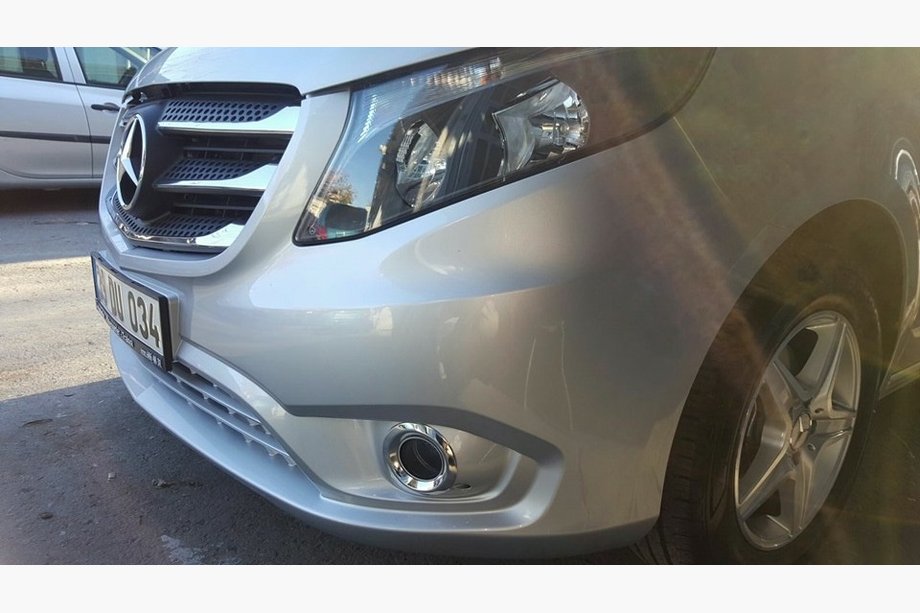 Mercedes Vito/V-class W447 2014- гг. Накладки на решетку 2014-2020 (5 шт, нержавейка) Carmos - Турецкая Нержавеющая Сталь Фото 5