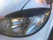 Mercedes Vito W639 2004-2014 гг. Реснички на фары прямые (2004-2010, 2 шт, пластик) Глянец фото 6