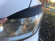 Mercedes Vito W639 2004-2014 гг. Реснички на фары прямые (2004-2010, 2 шт, пластик) Глянец фото 7