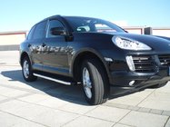 Porsche Cayenne 2003–2010 гг. Боковые Подножки BlackLine (2 шт., Алюминий) фото 1