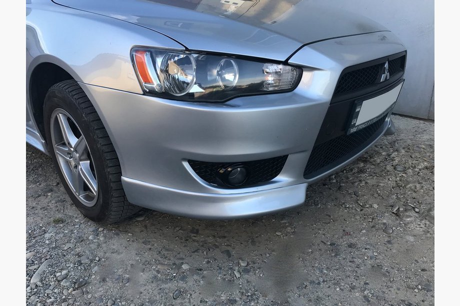 Mitsubishi Lancer X 2008- гг. Передние канарды (2 шт, грунтованные под покраску) Image