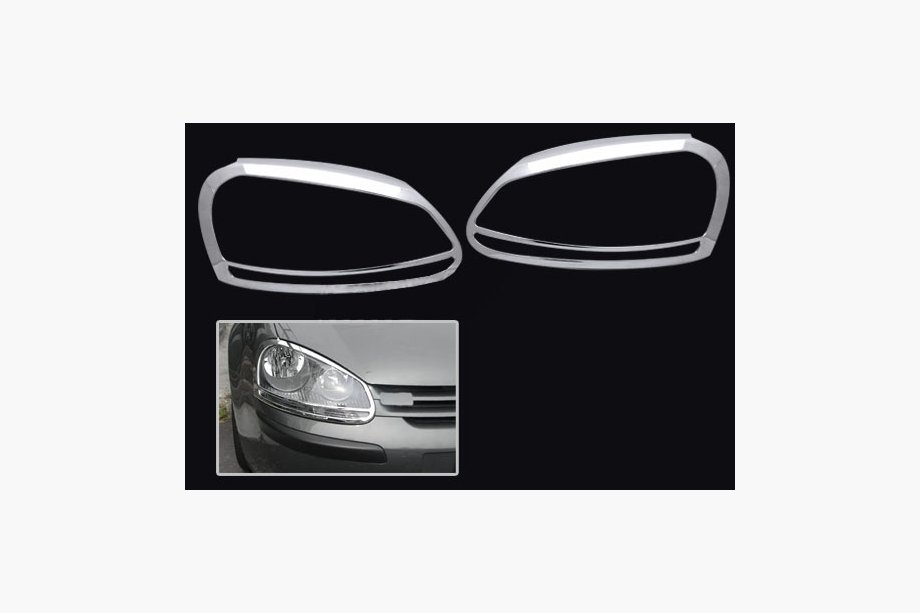 Volkswagen Golf 5 2003-2009 гг. Накладки на фары (2 шт., Пластик) Image