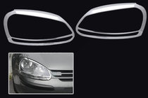 Volkswagen Golf 5 2003-2009 гг. Накладки на фары (2 шт., Пластик) фото 1