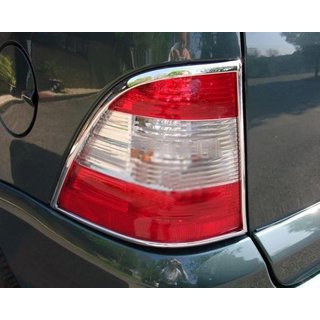 Хром Накладки на Задние Фонари (2 шт, пластик) Mercedes ML W163 1997-2005 гг. фото 1