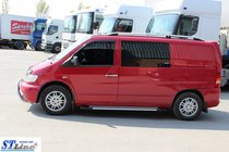 Mercedes Vito W638 1996-2003 гг. Боковые Подножки Line (2 шт., Алюминий) фото 4