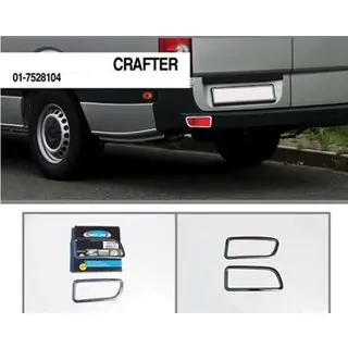 Накладки на отражатели (2 шт., нержавейка) Volkswagen Crafter 2006-2016 гг. фото 4