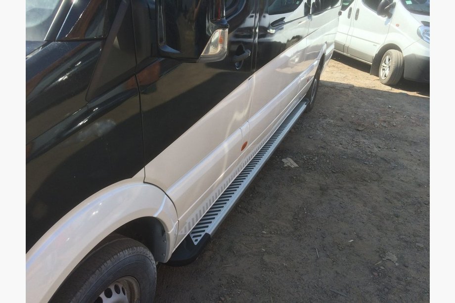 Volkswagen Crafter 2006-2016 гг. Боковые Подножки King (2 шт., Алюминий) Long/ExtraLong Фото 3