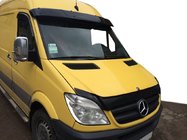 Mercedes Sprinter W906 2006–2018 гг. Козырек на лобовое стекло на раме V1 (черный глянец, 5мм) фото 1