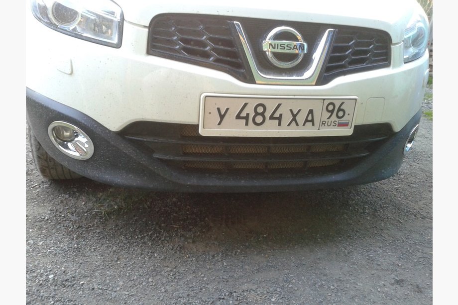 Nissan Qashqai 2007-2010 гг. Хромированные накладки на противотуманные фары с углублением (2 шт, пластик) Фото 6