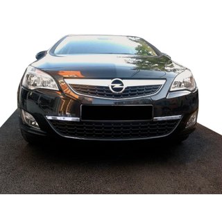 Накладка на торец переднего бампера (нерж сталь) Opel Astra J 2009-2015 гг.
