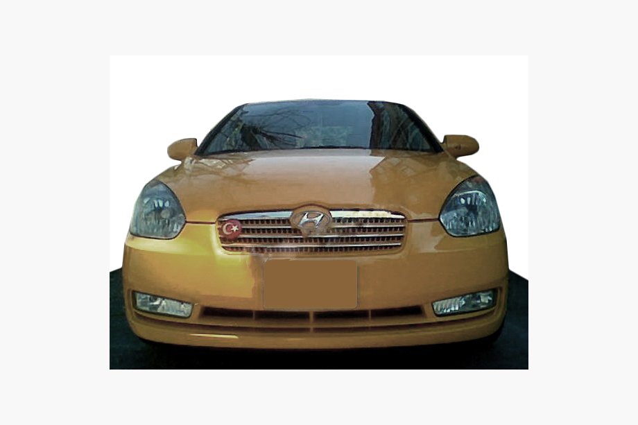 Hyundai Accent 2006-2010 гг. Накладки на решетку (2 шт., нержавейка) Image