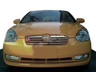 Hyundai Accent 2006-2010 гг. Накладки на решетку (2 шт., нержавейка) фото 1