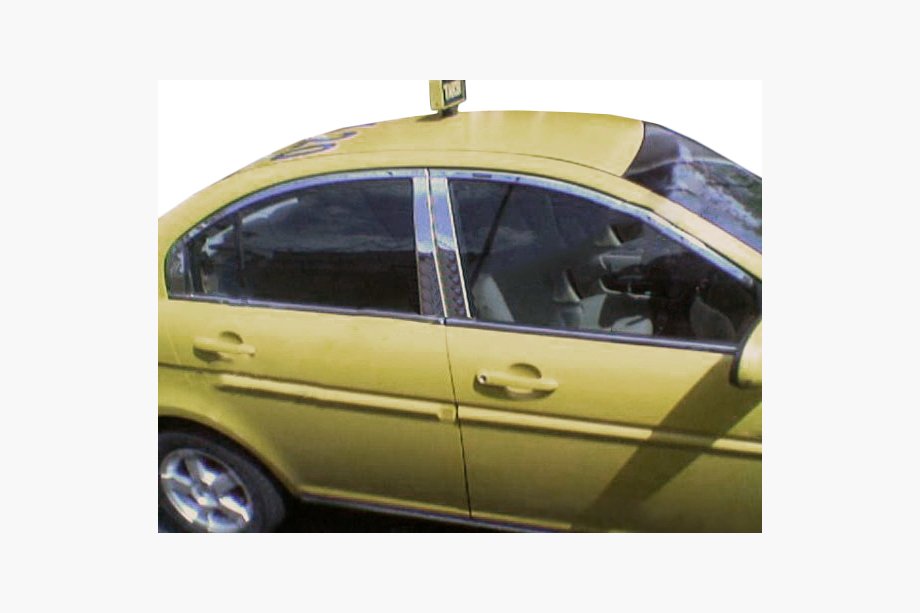 Hyundai Accent 2006-2010 гг. Накладки на дверные стойки из нержавеющей стали Image