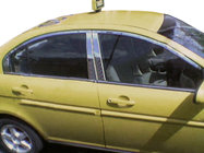 Hyundai Accent 2006-2010 гг. Накладки на дверные стойки из нержавеющей стали фото 1